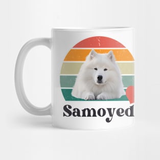 Samoyed retro sunset, perfect for anyone that loves samoyed dogs Mug